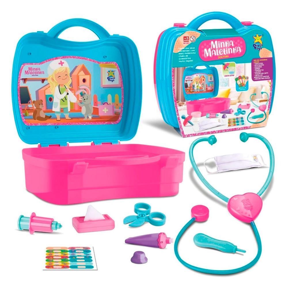 Maletinha Doutora Vários Acessórios Divertoys - 8147