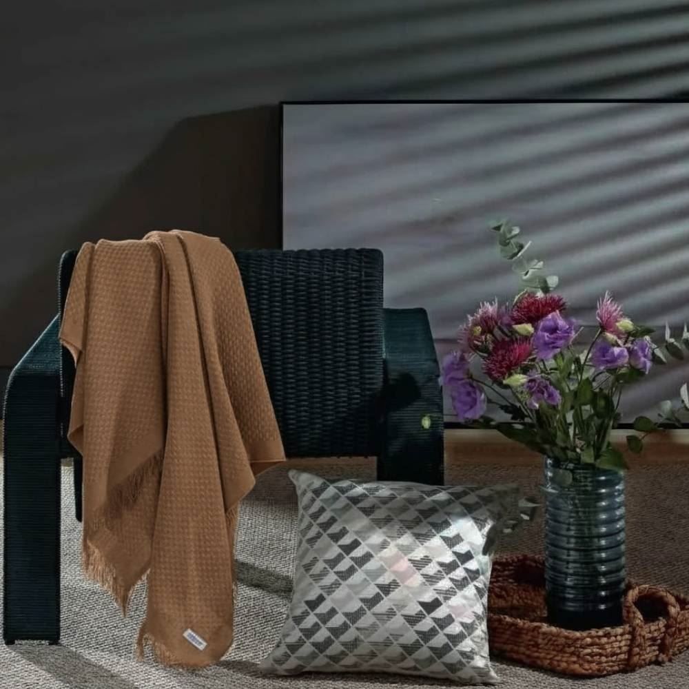 Manta para Sofá Decorativa 1,20X1,45 m Búzios Havan Casa - Camurça