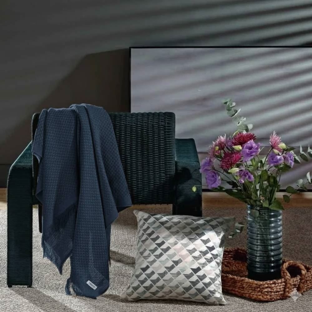 Manta para Sofá Decorativa 1,20X1,45 m Búzios Havan Casa - Azul Cosmos