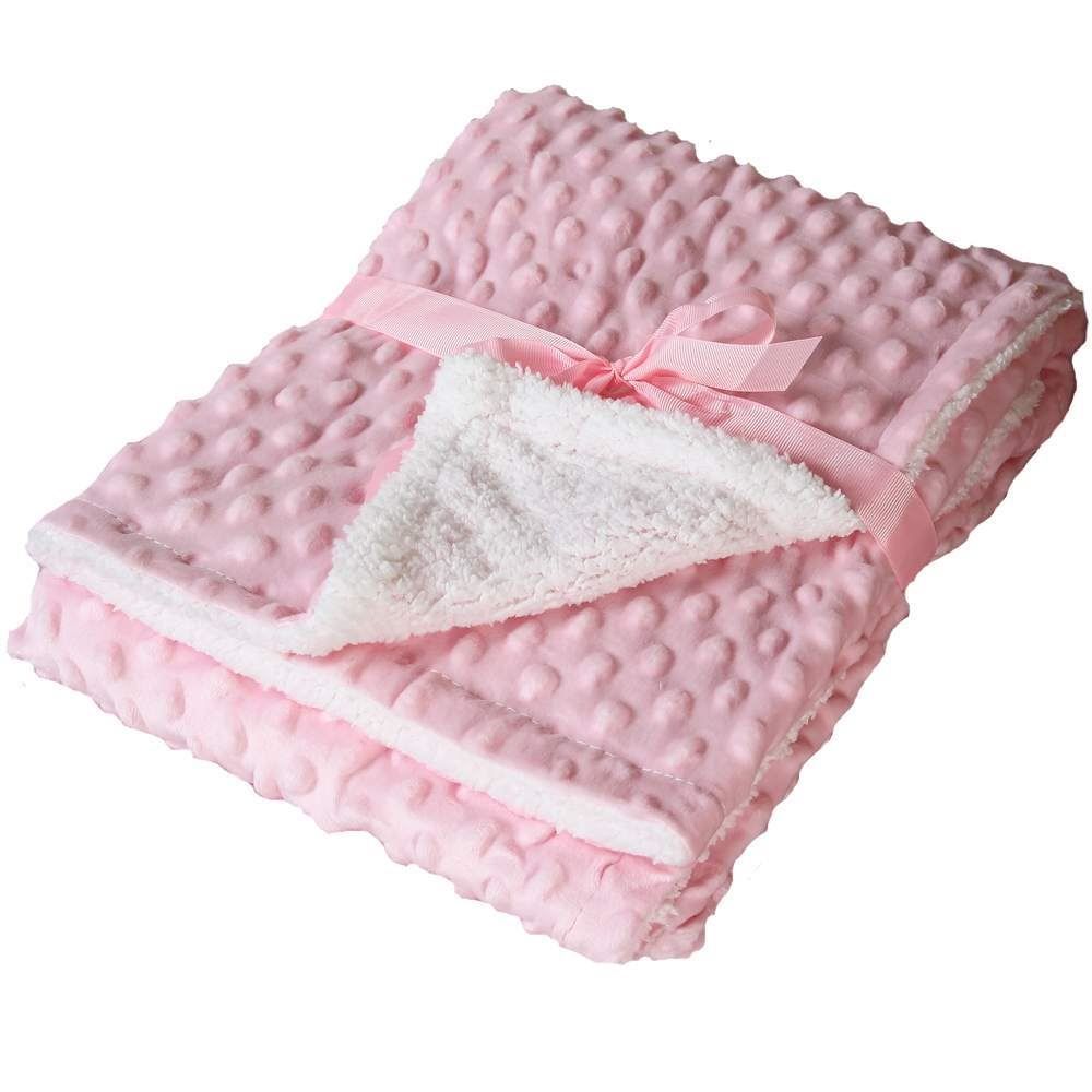 Manta Cobertor Para Bebê Popcorn Camesa 1 Pç - Rosa