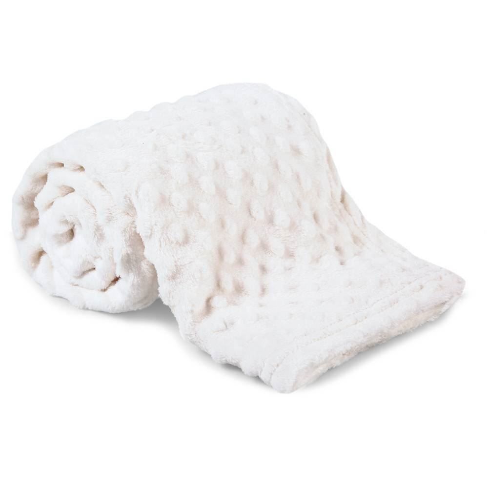 Manta De Bebe Microfibra 100% Poliéster Pop Corn Havan Baby - Off White