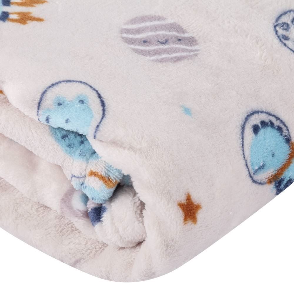 Manta De Bebe Microfibra 90X110 Cm Havan Baby 1 Pç - Dino Espacial