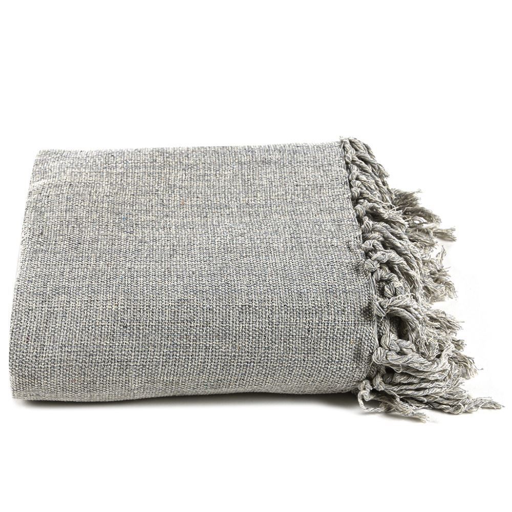 Manta Para Sofá Decorativa 1,80X2,30 M Monaco Havan Casa  - Prata Mescla