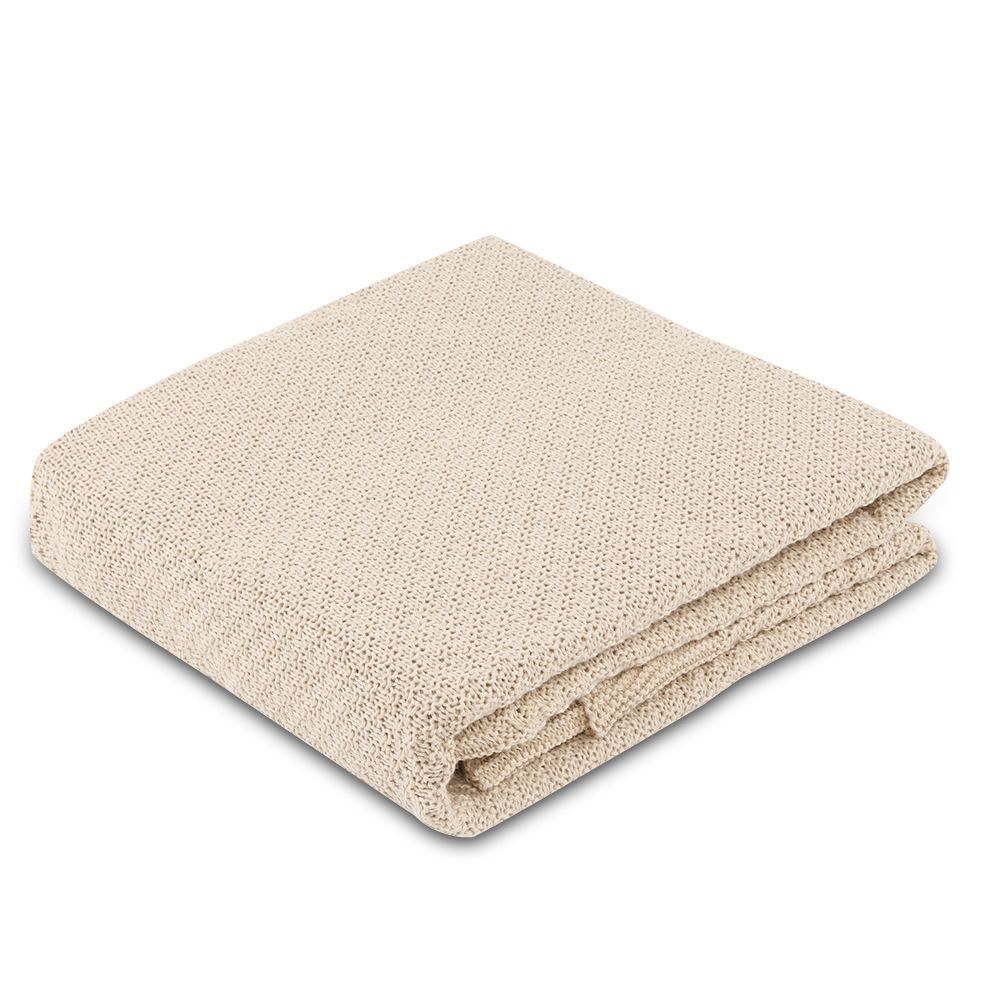 Manta Peseira Tricot Versalhes 100% Poliéster Havan Casa - Areia