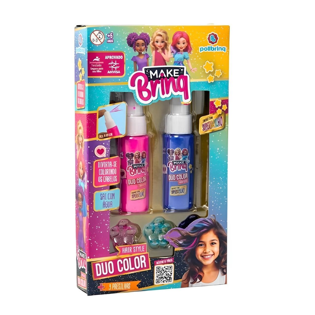 Maquiagem Hair Style Duo Color Polibrinq - MK79