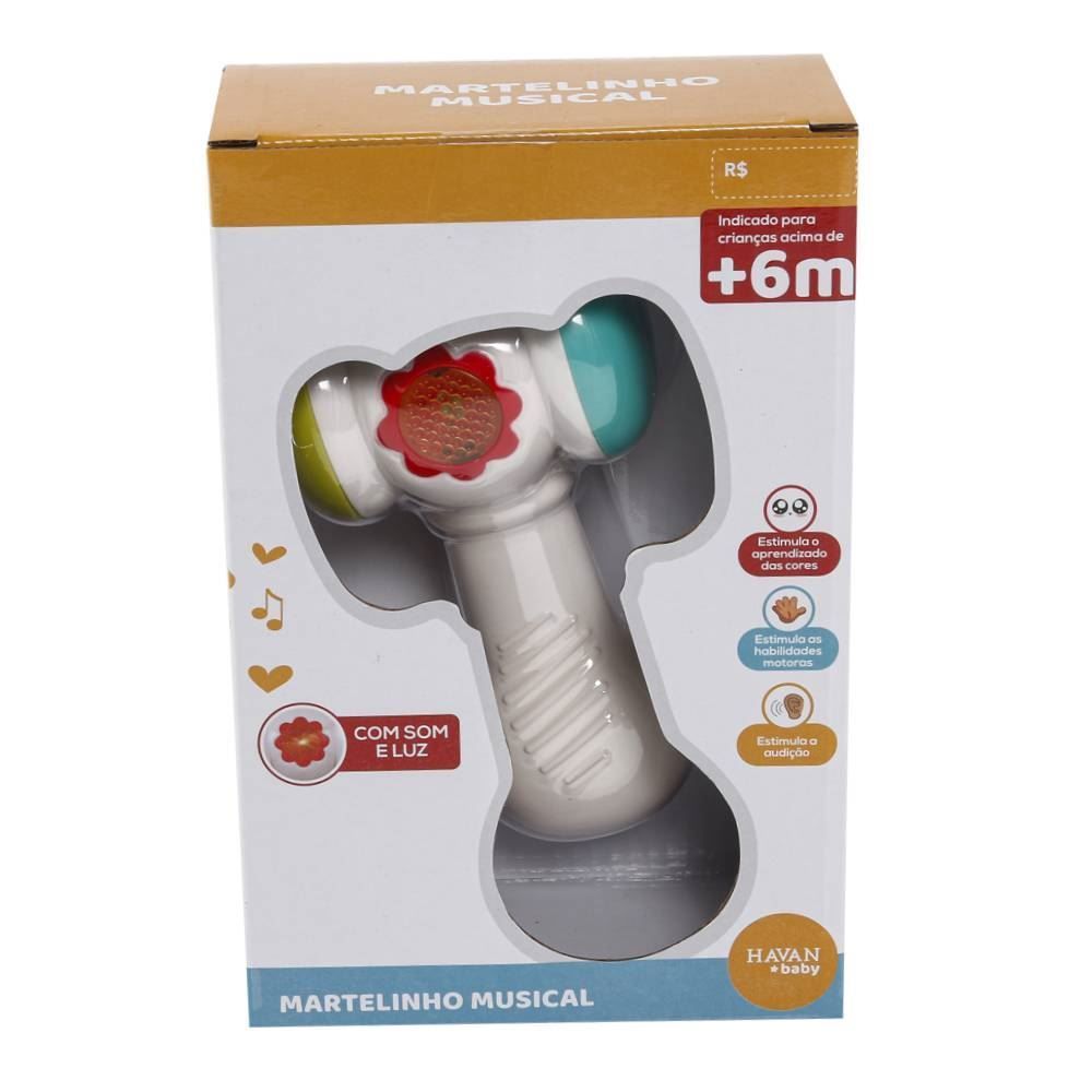 Martelinho Musical Com Luz E Som Havan Toys - HBR0537