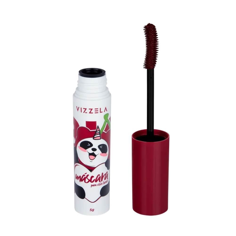 Máscara De Cílios Big No Panda Cherry Bordô Vizzela - 5g