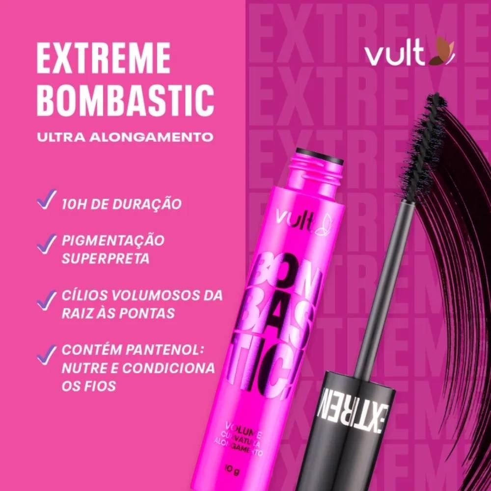 Máscara De Cílios Vult Extreme Bombastic - 10g