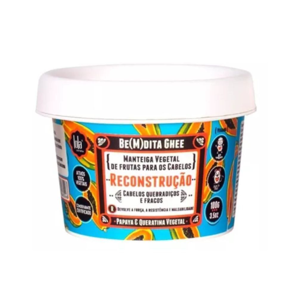 Máscara De Reconstrução Be(M)Dita Ghee Mamão Lola Cosmetics - 100g