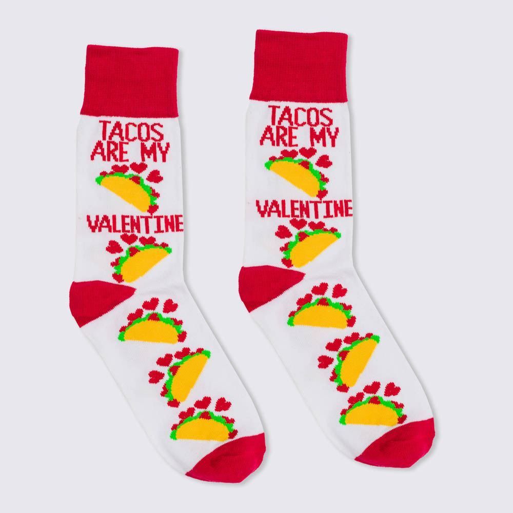 Meia Unissex Tacos Valentine Risk - BRANCO 39/43
