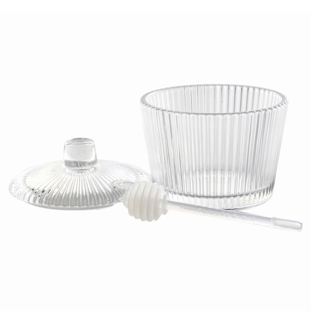 Meleira De Vidro Com Tampa E Colher Para Mel Graffiato Hauskraft 200Ml - Cameratta