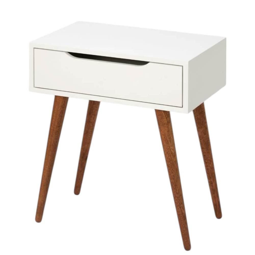 Mesa De Cabeceira Baixa 60 Cm Havan Casa - Branco