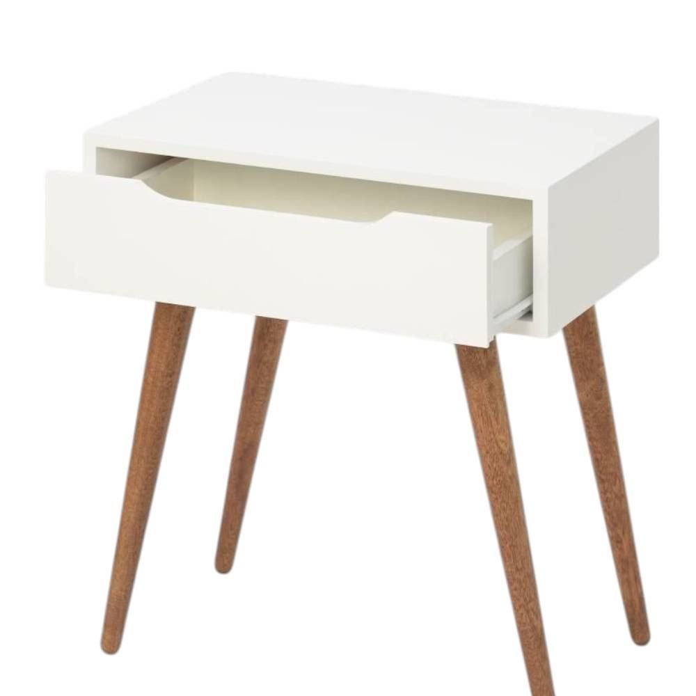 Mesa De Cabeceira Baixa 60 Cm Havan Casa - Branco
