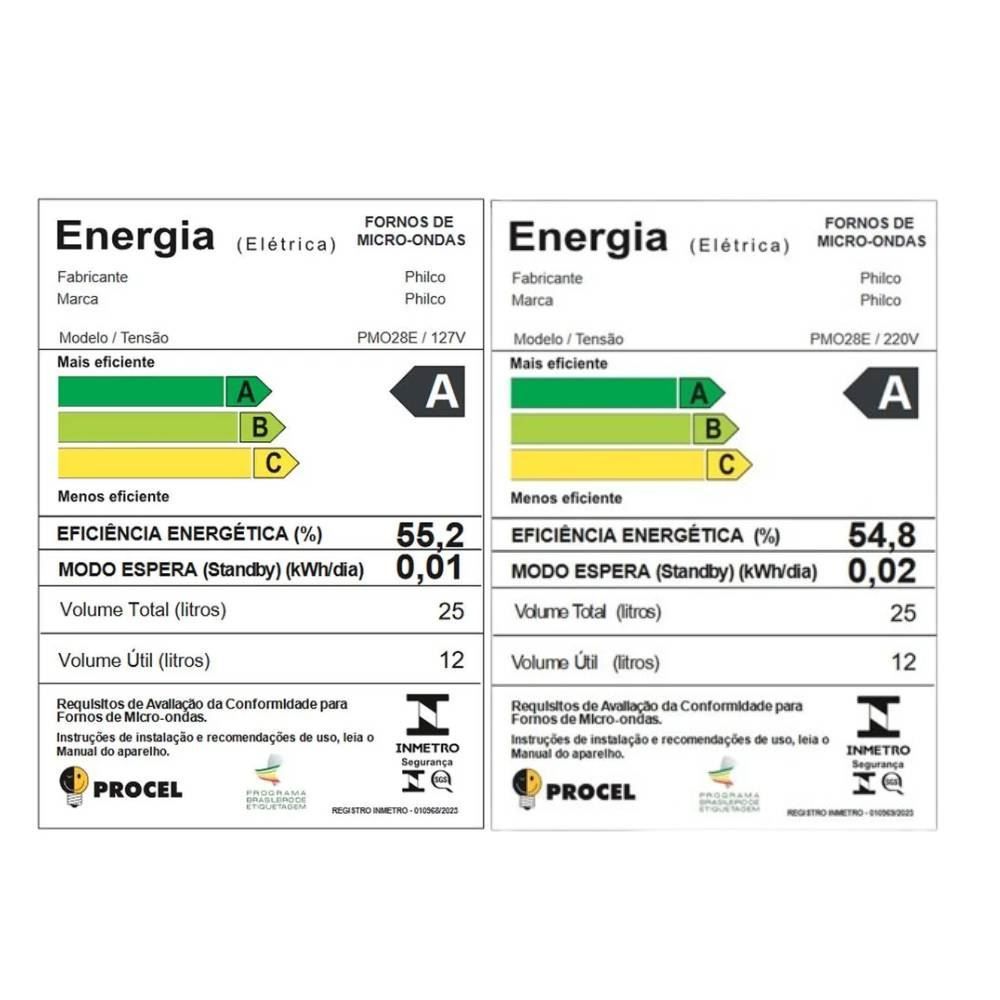 Micro-ondas Philco 25 Litros Espelhado com Menu Fit PMO28E