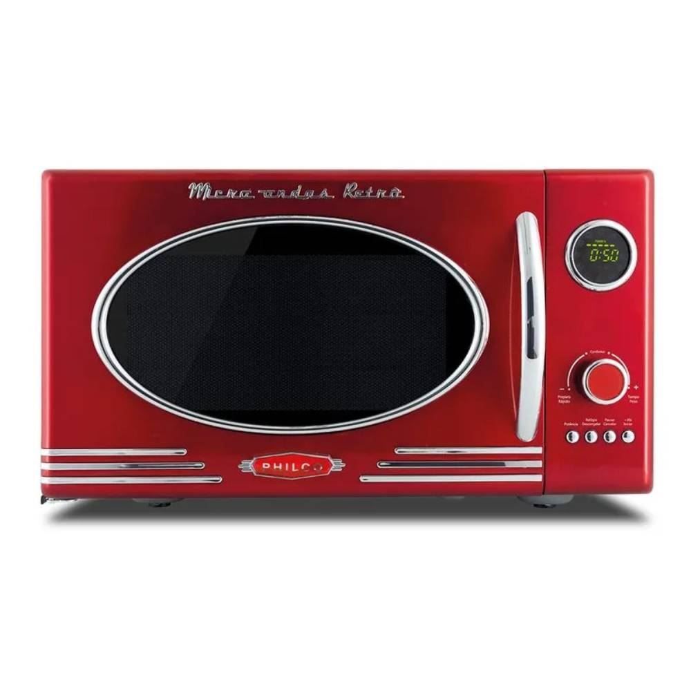 Micro-Ondas Philco 28 Litros Retrô Vermelho 1400W PMR28V