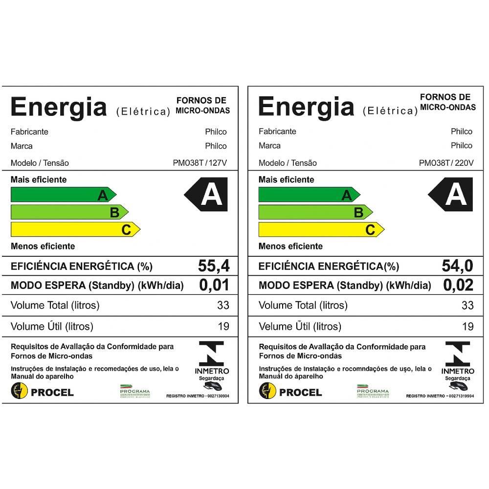 Micro-Ondas Philco 33 Litros 1400W Espelhado PMO38T
