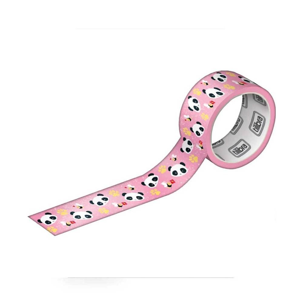 Mini Fita Adesiva Washi Tape Panda 3M Tilibra - 891819