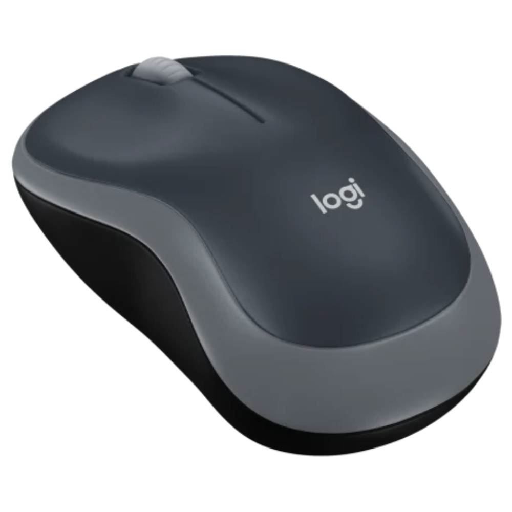 Mini Mouse Wireless Logitech M185 - Cinza