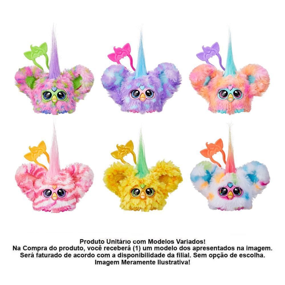Mini Pelúcia com Som Furby Furblets Hasbro - Sortido