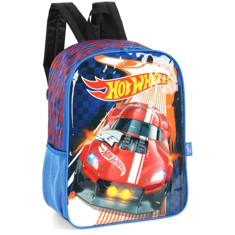 Mochila De Costas Hot Wheels Infantil Luxcel - Sortido