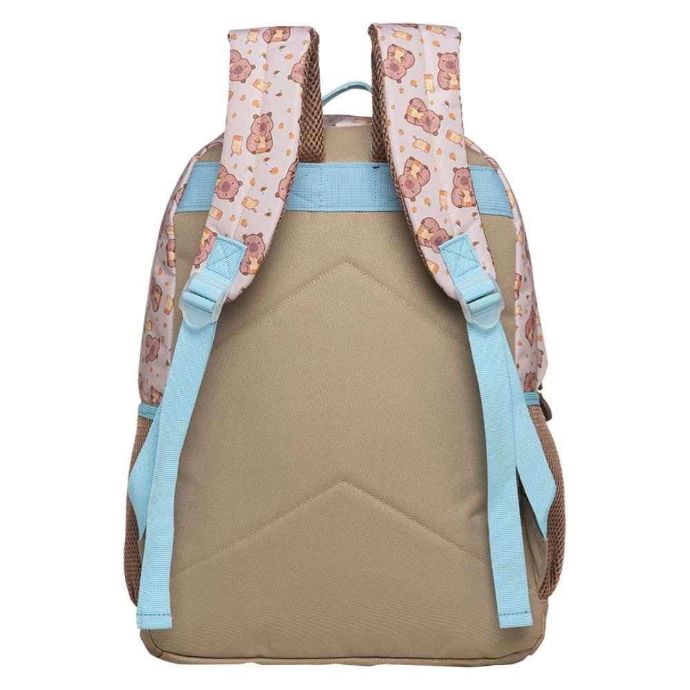 Mochila de Costas Infantil Brownie Capivara Xeryus - Marrom