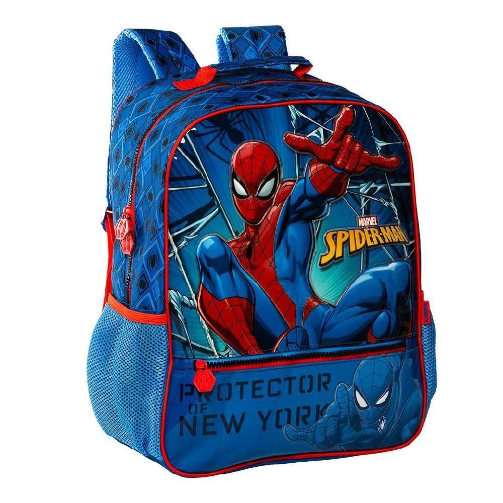 Mochila de Costas Infantil Homem Aranha Xeryus - Azul