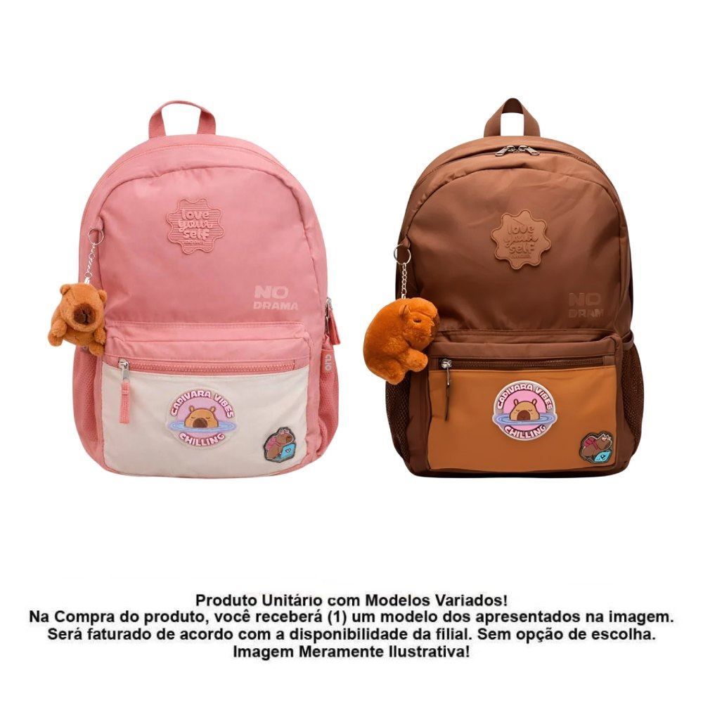 Mochila de Costas Juvenil Capivara Clio Style - Sortido
