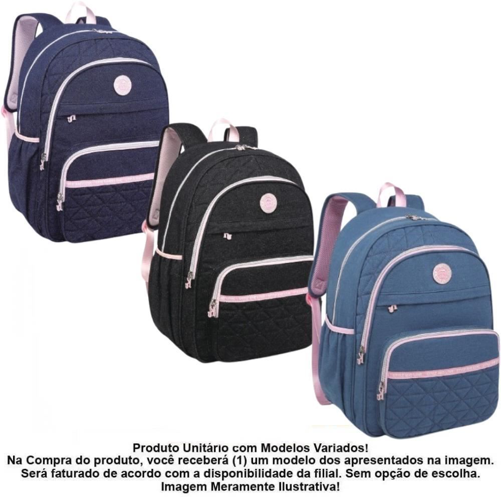 Mochila de Costas Juvenil Jeans Kika - Sortido