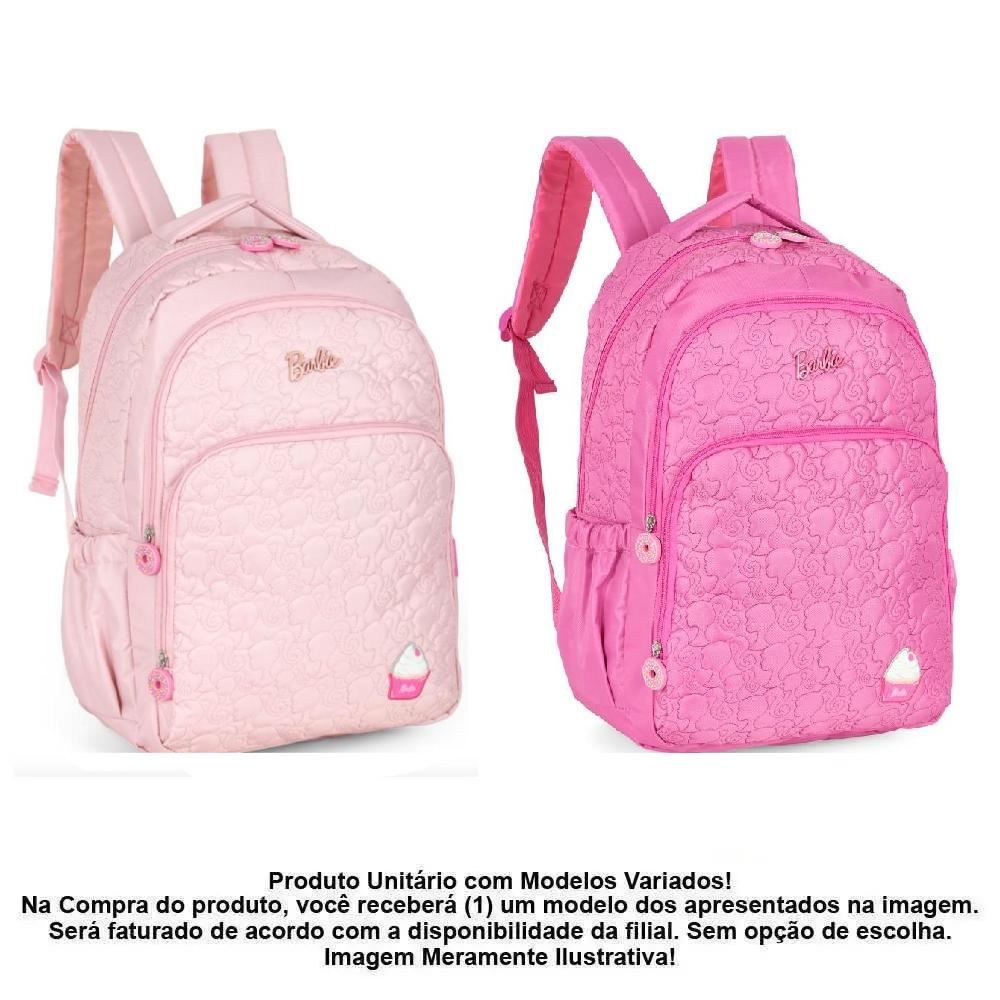 Mochila De Costas Juvenil Matelasse Barbie Luxcel - Sortido