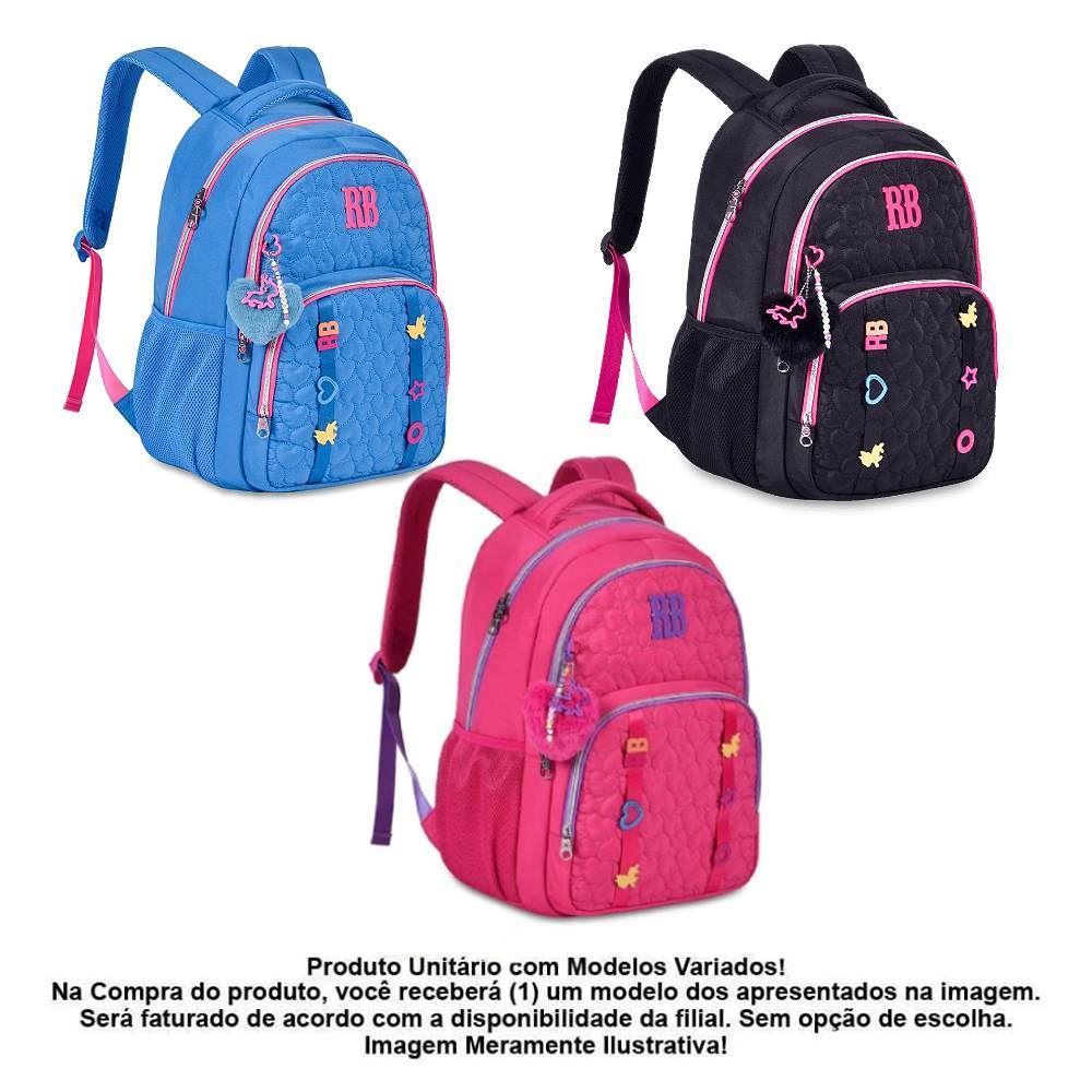 Mochila de Costas Juvenil Rebecca Bonbon Soft Matelassê Clio Style - Sortido