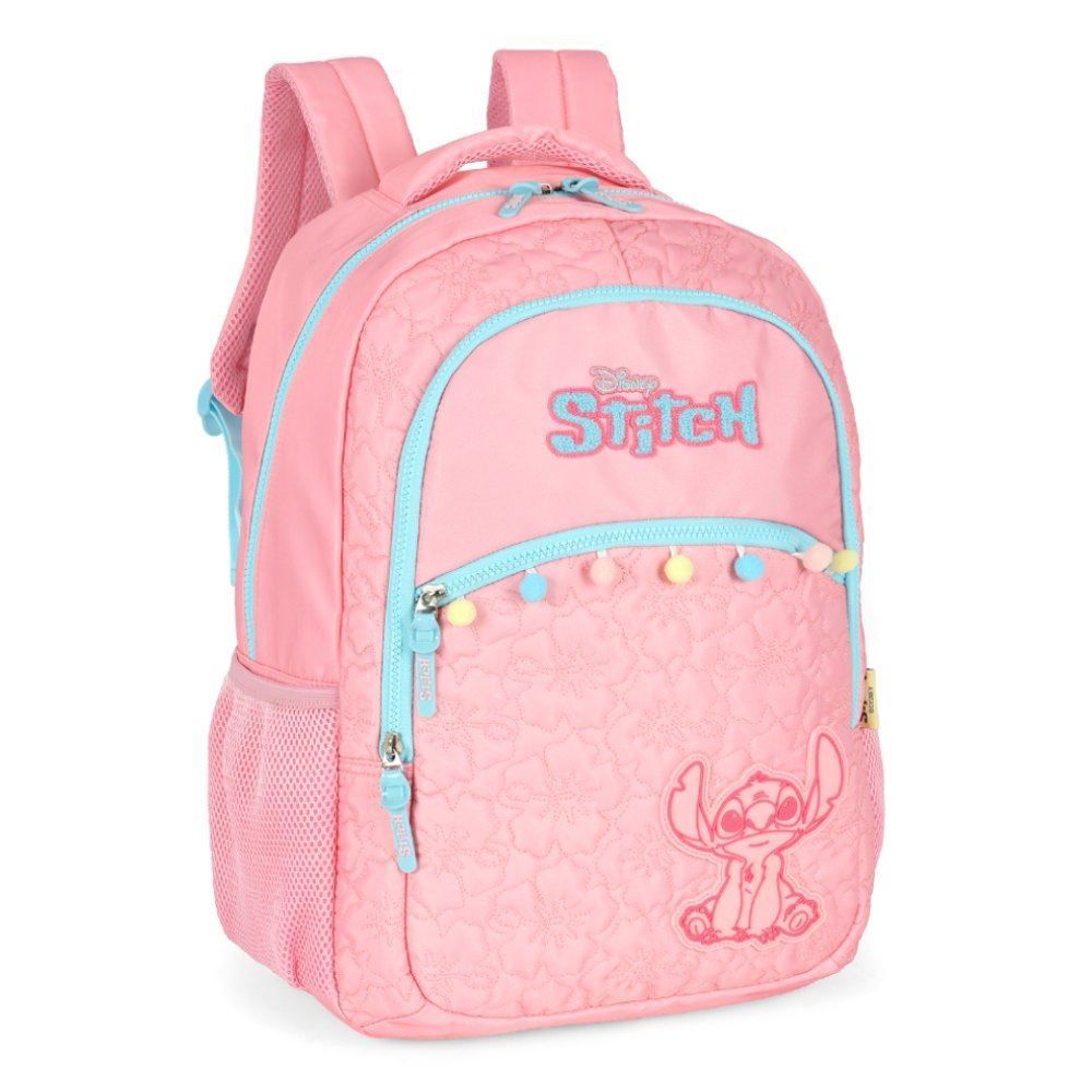 Mochila de Costas Juvenil Stitch Matelassê Luxcel - Sortido