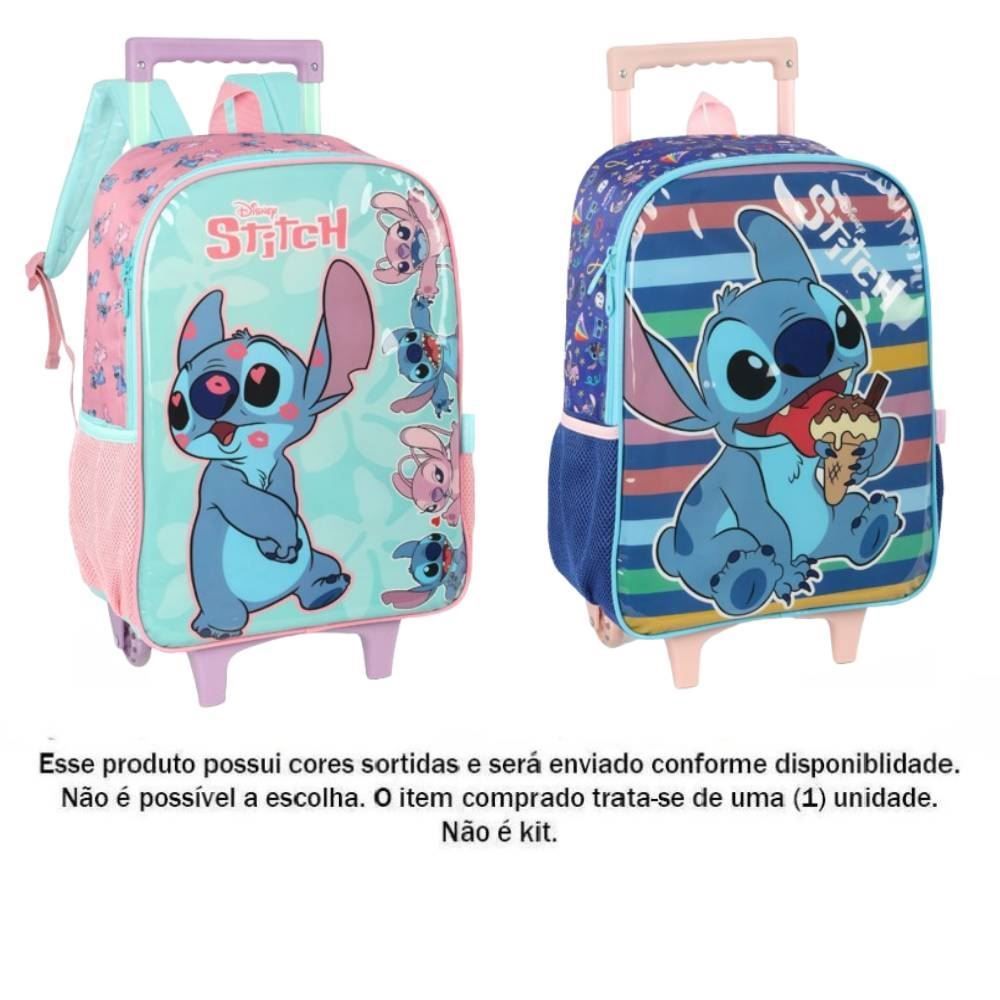 Mochila De Rodinha Luxcel Infantil Stitch - Sortido