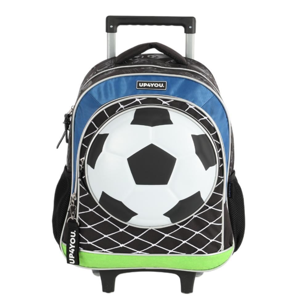 Mochila Infantil Com Rodinhas Futebol Luxcel - 1 Unidade
