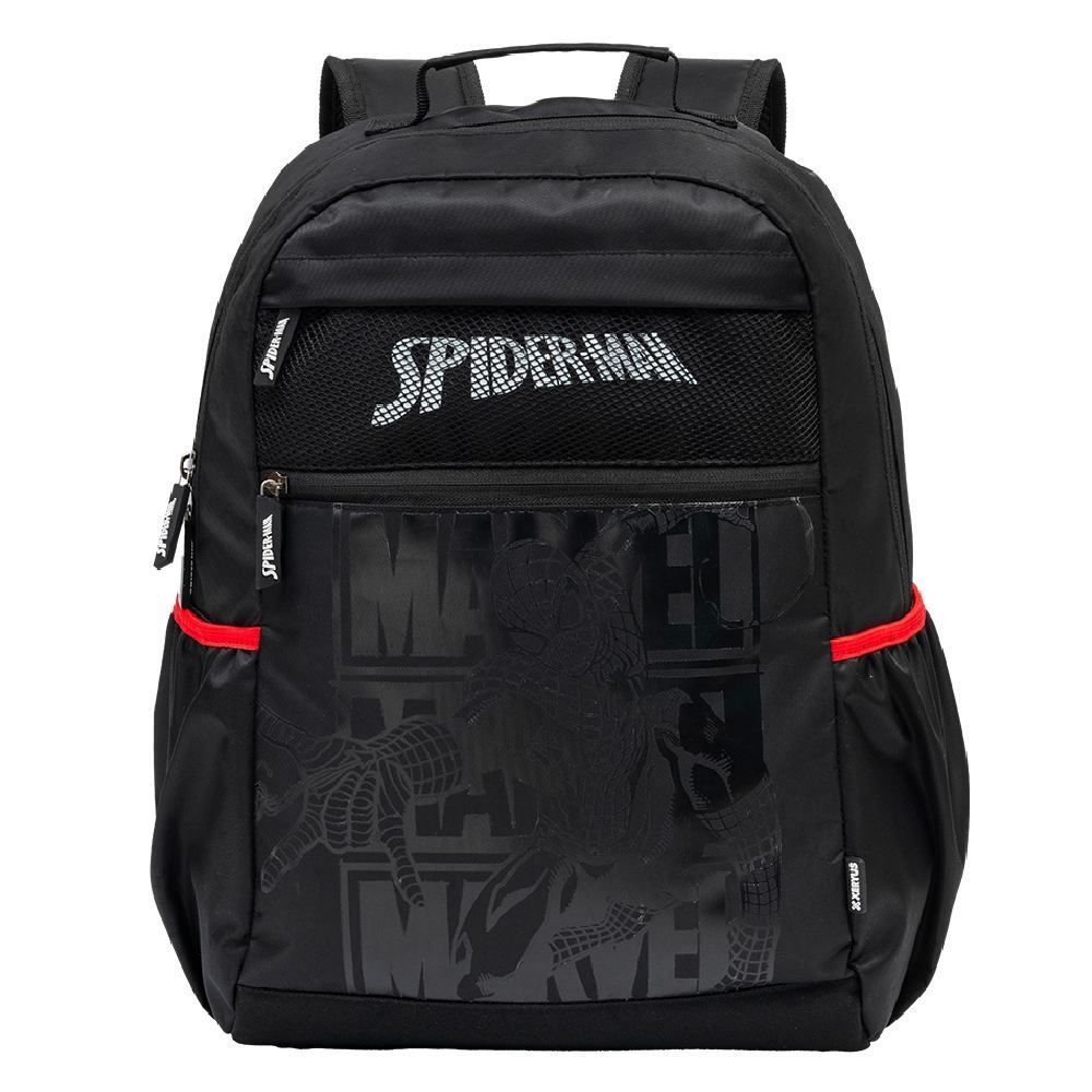 Mochila Juvenil de Costas Homem Aranha Xeryus - Preto 