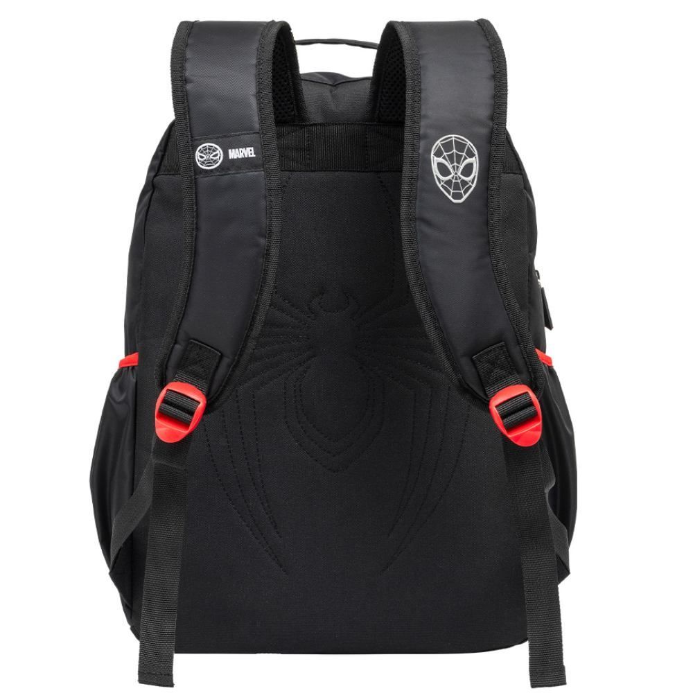 Mochila Juvenil de Costas Homem Aranha Xeryus - Preto 
