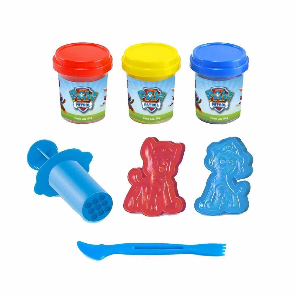Mochila Patrulha Canina Com 3 Potes De Massinha E Acessórios Sunny Binquedos - 3038