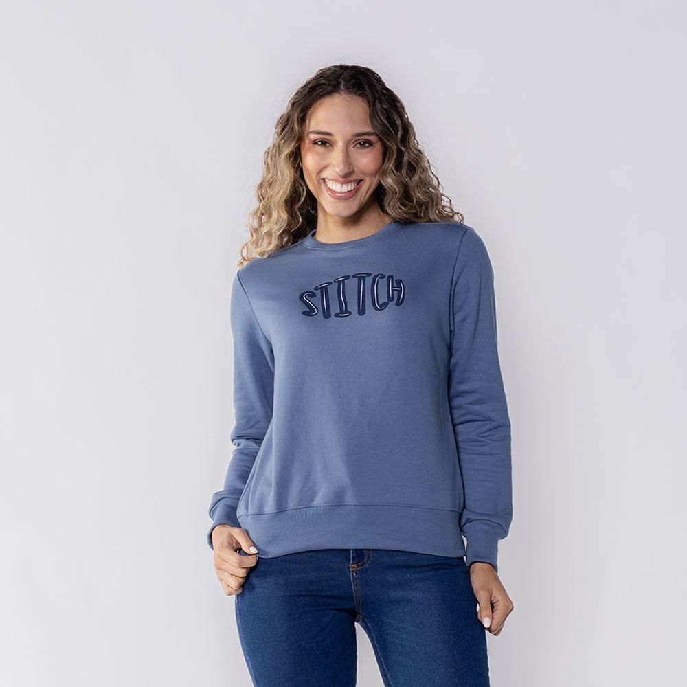 Moletom Stitch Feminino Gola Redonda Bandup