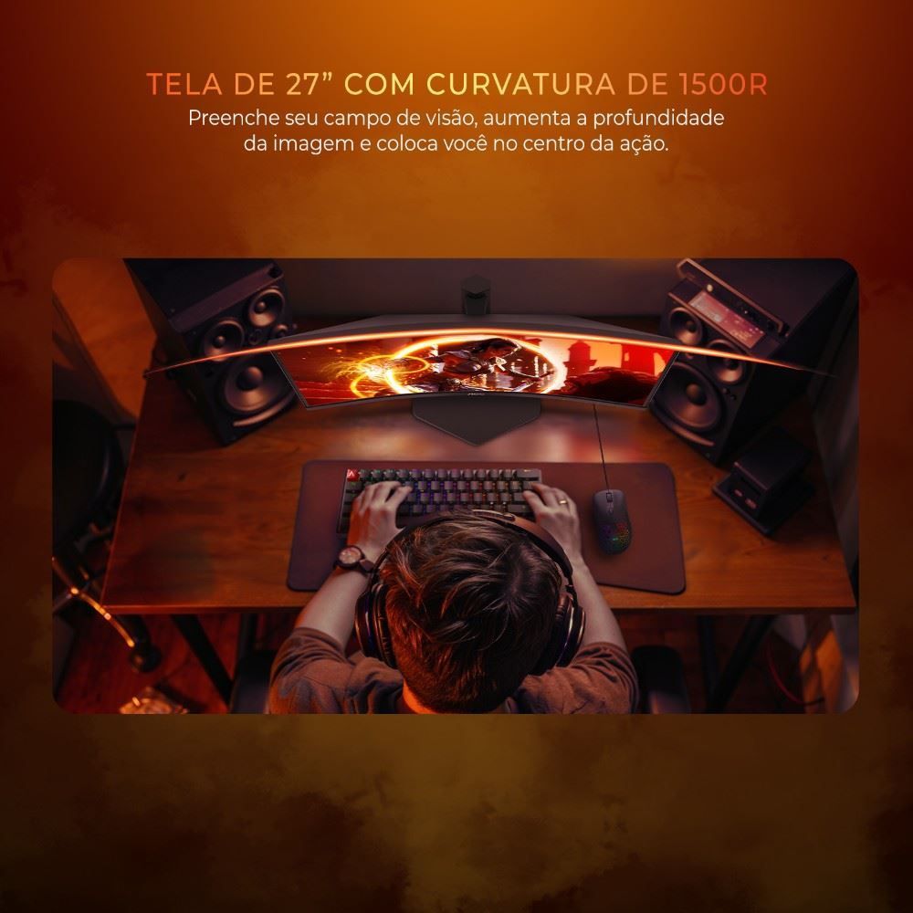 Monitor Gamer Aoc 27" Curvo 300Hz 0,3Ms C27g4z