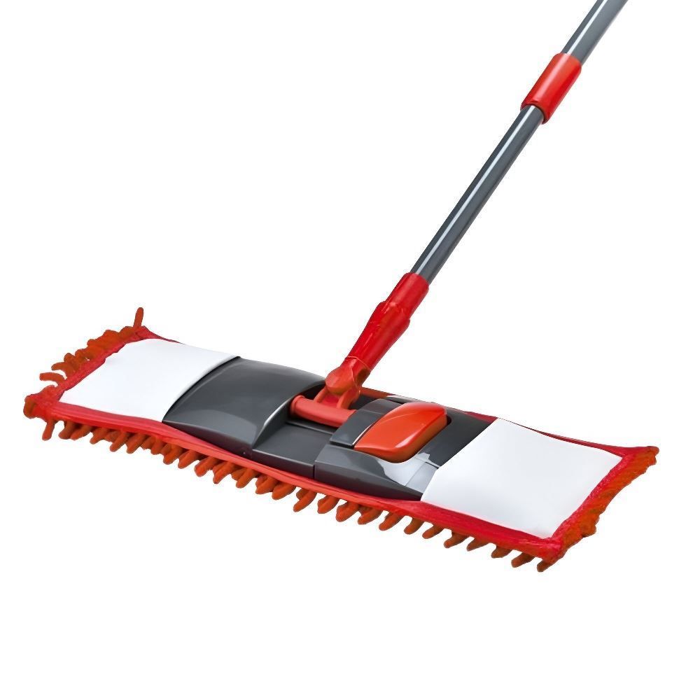 Mop Flat Chenile Camesa - Vermelho/Cinza