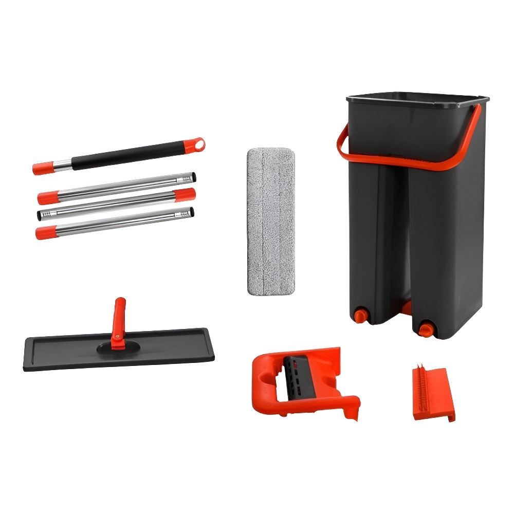 Mop Lava E Seca Powermaid 5 Litros - Vermelho e Cinza