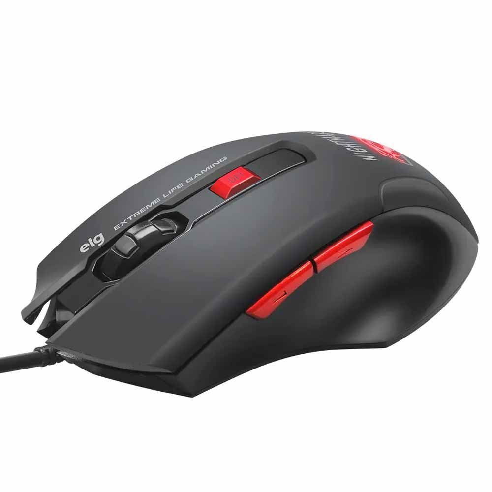 Mouse Gamer Night Mare 4000 Dpi Elg - Preto