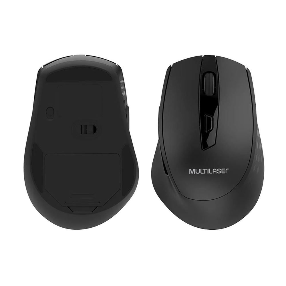 Mouse Sem Fio Mo311 Usb 1600Dpi Multilaser - Preto