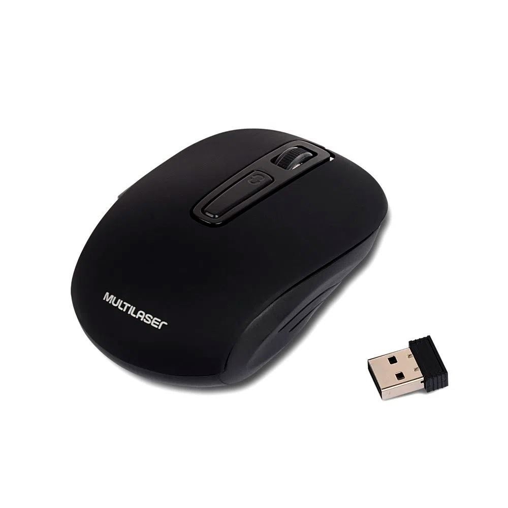 Mouse Sem Fio Multilaser Mo277 - Preto