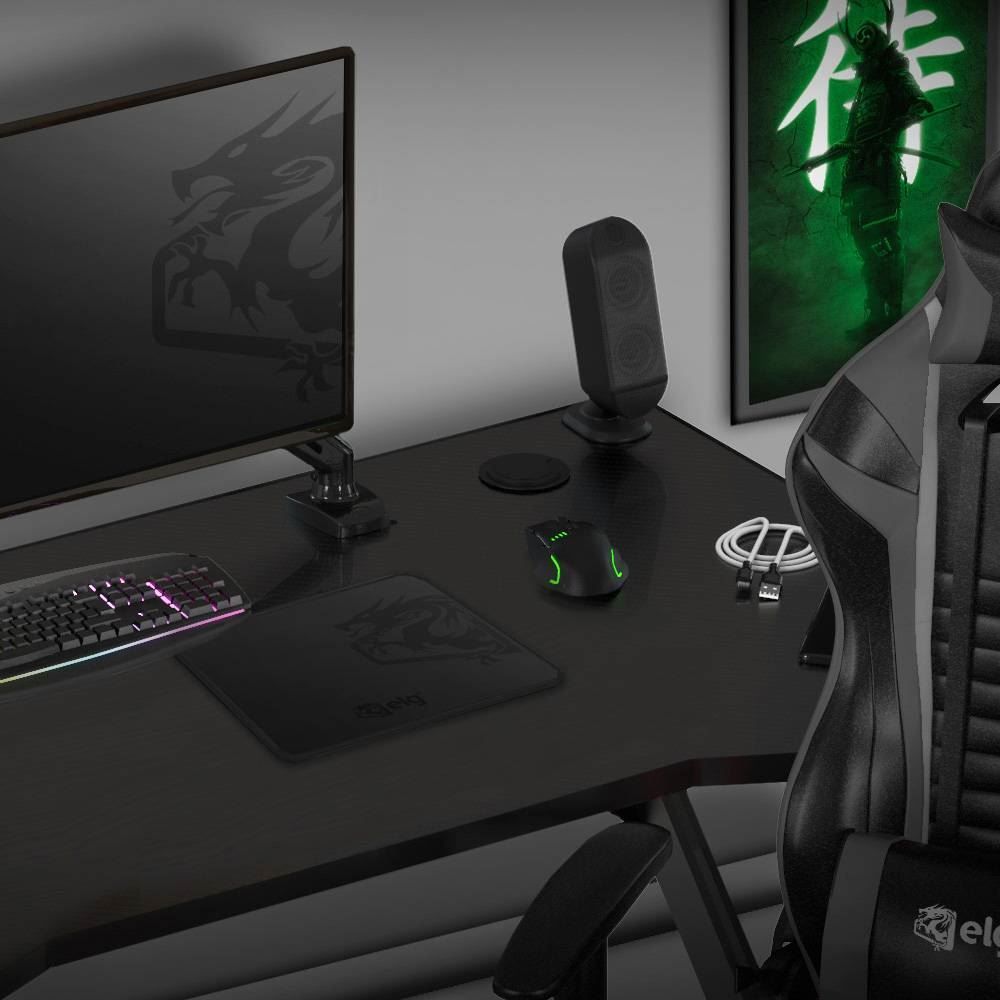 Mousepad Gamer Elg Merak Speed Medium Preto