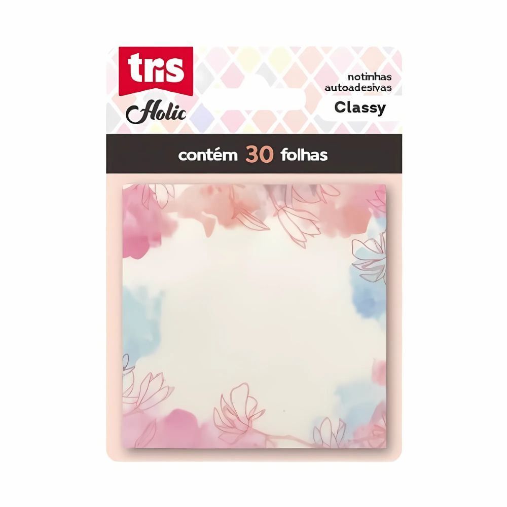 Nota Adesiva Holic Classic 30 Folhas Tris - Sortido