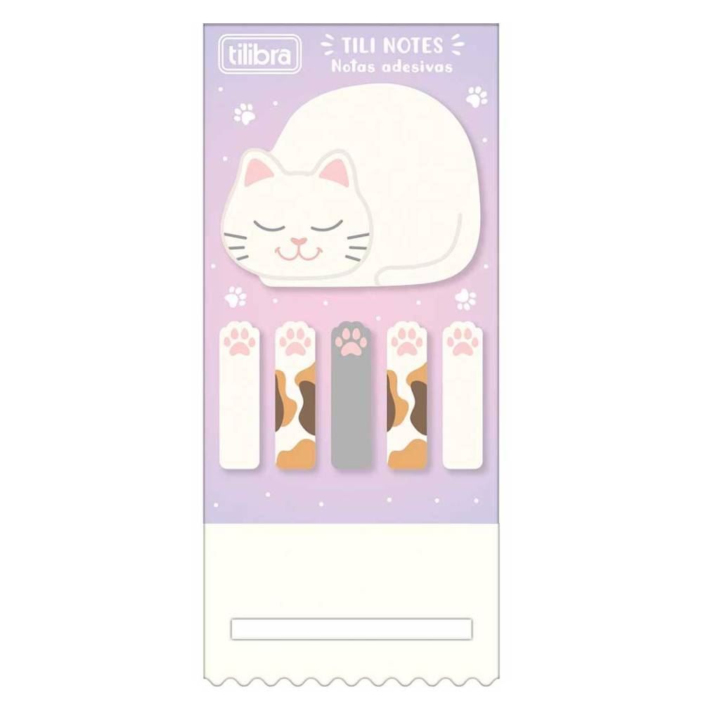 Notas Adesivas Purrfect Cats Tilibra - 6 Unidades