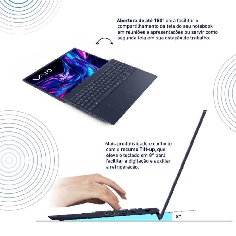 Notebook Vaio Fe 16 Amd Ryzen 5-5625U 16Gb 512Gb Ssd W11 - Bivolt