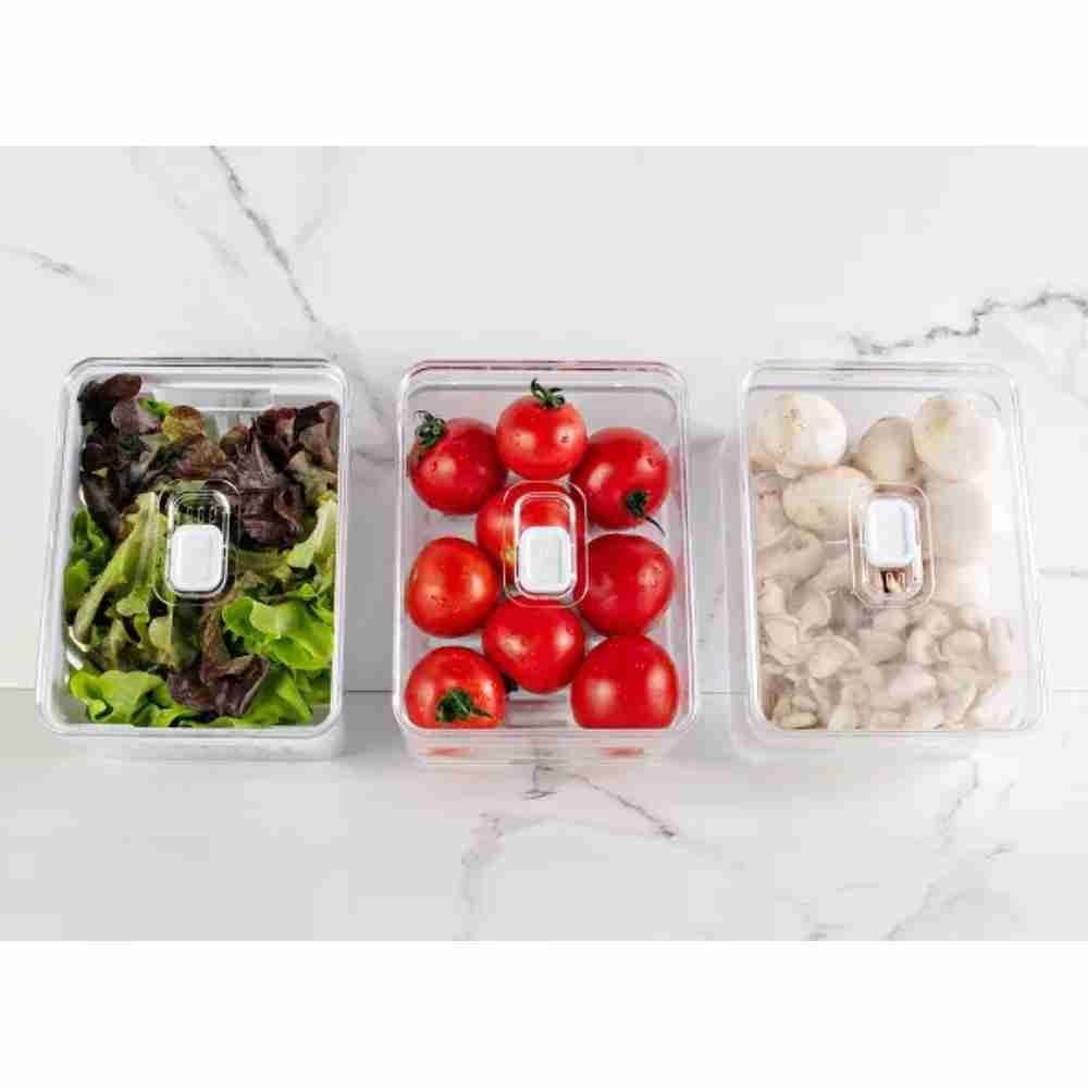 Organizador De Geladeira Com Tampa Martiplast 2,2L - Transparente