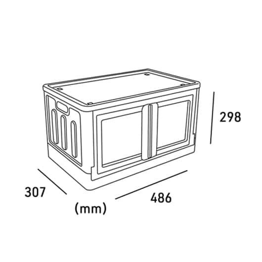 Organizador Dobrável Porta Dupla Preto 30 Litros