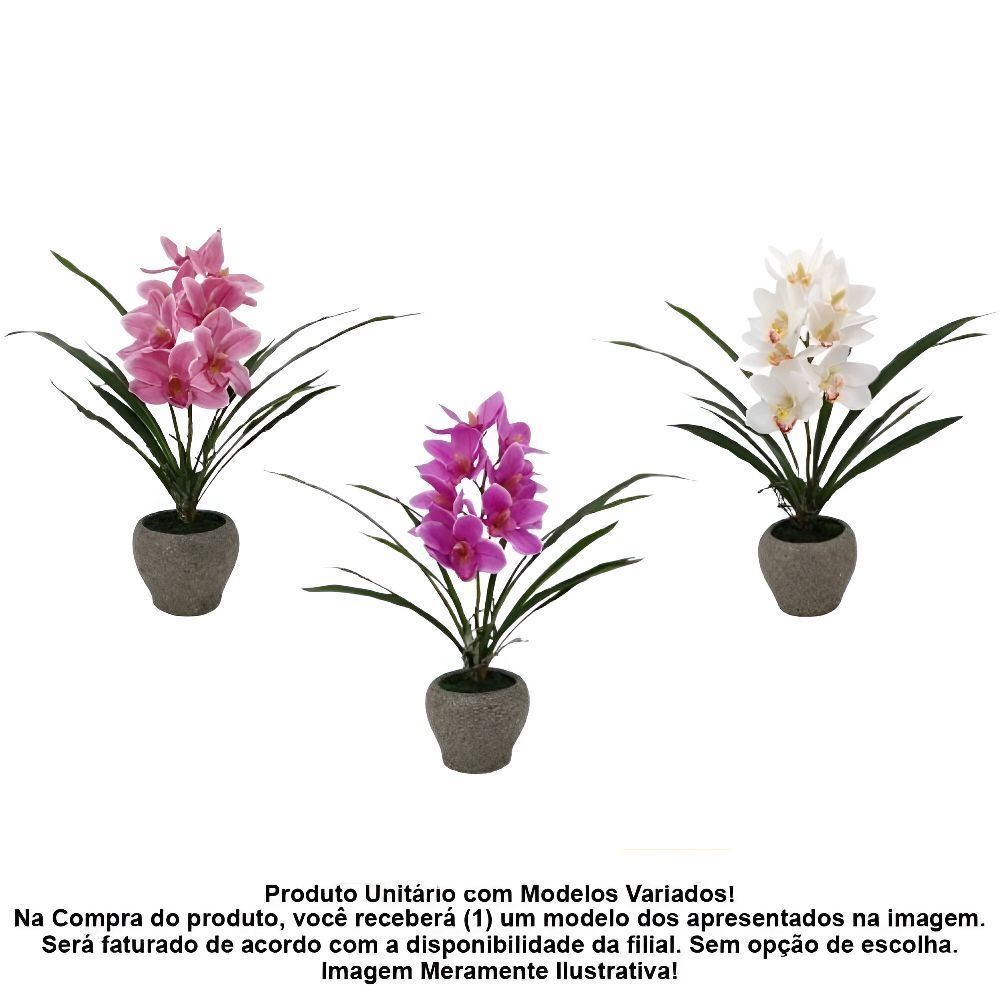 Orquídea Artificial com Vaso Havan Casa 45Cm - Sortido